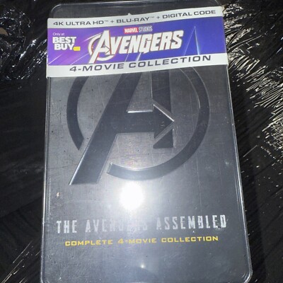 Marvel Avengers 4-Movie Collection (Steelbook)(4K Blu-ray Disc) Brand New Sealed-image