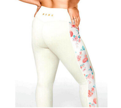 Victorias Secret PINK Cozy Lined Sport High Waist 7/8 Ankle Legging White New L-image