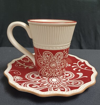 Pier 1 Imports Maribeth Salad Plate & Mug Set Ironstone-image