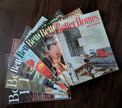 Lot 7 BETTER HOMES and GARDENS 1960 magazine LANDSCAPE-CAR-FOOD RECIPES-Ads-image