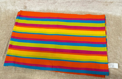 Pier 1 Imports Cabana Bali Stripe Placemats Set Of 4 NWT Rainbow Stripes-image