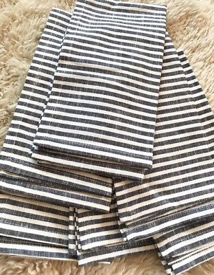 BRAND NWT PIER 1 IMPORTS SET OF 6 PC STRIPED CLOTH 100% COTTON NAPKINS-image