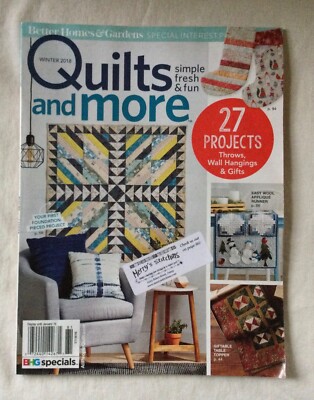 Better Homes & Gardens Quilts More Winter 2018 Wool Applique Topper 27 Projects-image