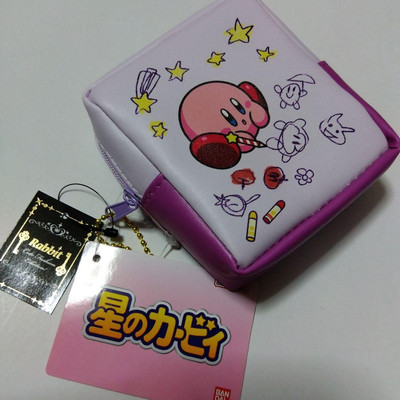 Kirby Box-Shaped Mini Pouch - Stars Design, Cute Collectible-image