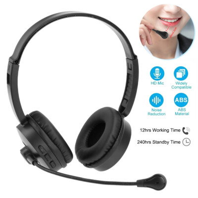 Trucker Wireless Bluetooth Headset Headphones Over-Ear Noise Cancelling Boom Mic-image