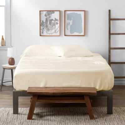 Becky Cameron 4-Piece Sheet Set Full 300 Thread Count Antimicrobial Rayon Ivory-image