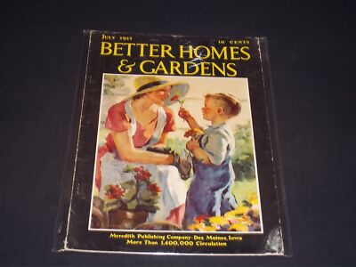 1933 JULY BETTER HOMES & GARDENS MAGAZINE - FULL PAGE COLOR ADS - L 2853-image