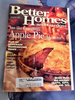 Better Homes and Gardens Magazine November 1995 Apple Pie Thanksgiving Treats-image