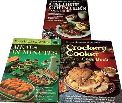 Better Homes 3 Cookbooks, Calorie Counters, Crockery Cooker, Meals in Minutes-image