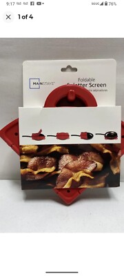 Mainstays Foldable Silicone Splatter Screen/ Trivet/ Quartered. New !!!-image