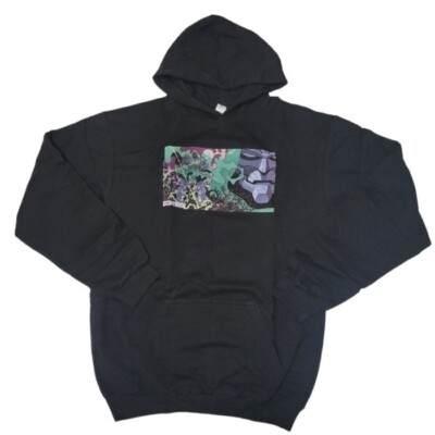 Marvel Solid Black Hooded Longsleeved Sweatshirt Size XL New Without Tag-image