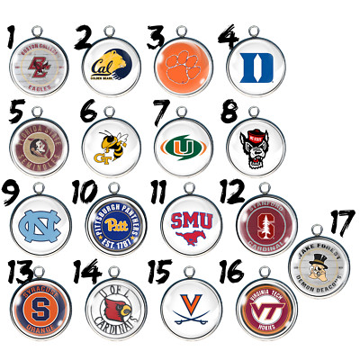 College ACC Conference Teams, Glass Cabochon Charms-image