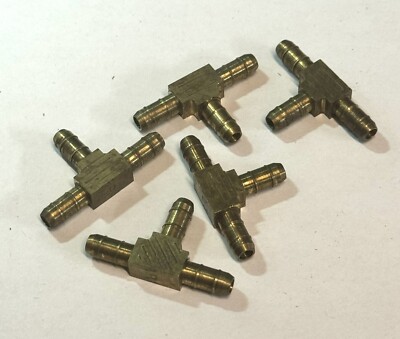 5 pack New Parker X224-4 Brass Union Tee ( .203