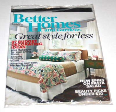 Better Homes and Gardens Magazine Great Style for Less August 2013 New Sealed-image