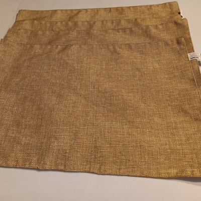 Gold Woven Sheen Placemats Lot Of 4-image
