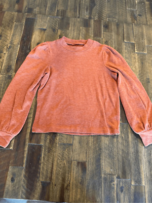 Madewell balloon sleeve sweater top size xs viscose blend cozy soft long sleeve-image