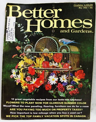 BETTER HOMES & GARDENS MAGAZINE MAY 1965 HOME DECORATING LANDSCAPING-image