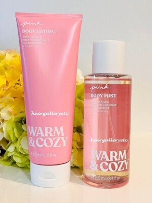 Victoria's Secret Pink Warm & Cozy Body Mist Spray & Lotion Set Full Size-image