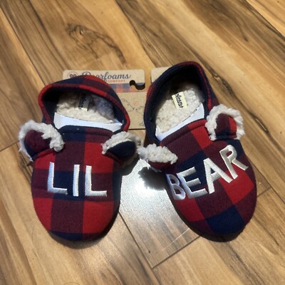 NWT - Dearfoams Lil Bear Toddler Kids Slippers Memory foam Limited Edition 9/10-image