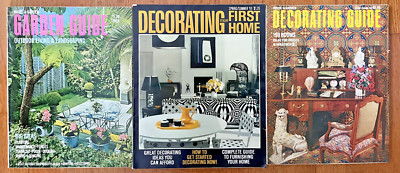 Decorating & Garden Magazines 1968 1969 Lot of 3 House & Garden Garden Guide-image
