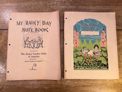Ultra Rare 1930 My Rainy Day Notebooks Better Homes & Gardens Junior Garden Club-image