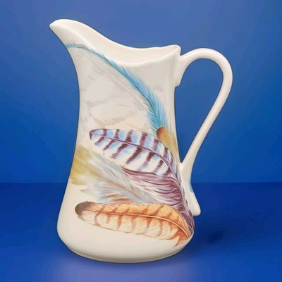 Pier 1 Imports FEATHER Water Pitcher Retired Ironstone 9 5/8