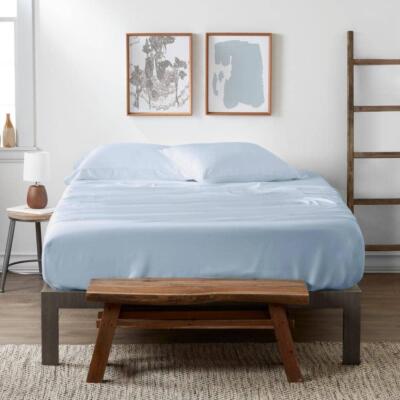 Becky Cameron 4-Piece Sheet Set Twin 300 Thread Count Antimicrobial Light Blue-image