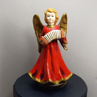 Musical Angel A Santa Creation Exclusive Hand-Painted Holiday Vintage Style 917-image