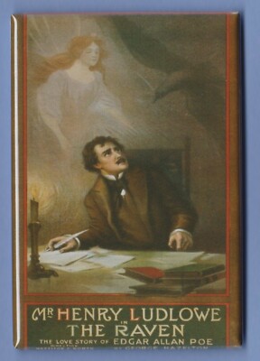 EDGAR ALLAN POE'S THE RAVEN *2X3 FRIDGE MAGNET* THEATER POSTER HENRY LUDLOWE 325-image