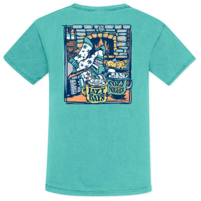 Southern Couture Lazy Days Cozy Nights Comfort Colors T-Shirt-image