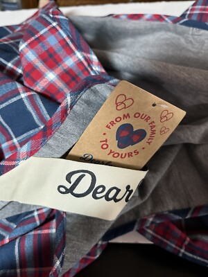 Dearfoams Blue Plaid Cozy Throw NWT Large Faux Lined Blanket-image