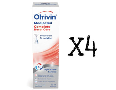 OTRIVIN 4 bottlesX20ml =80 ml Total Complete Nasal Care Canada New-image