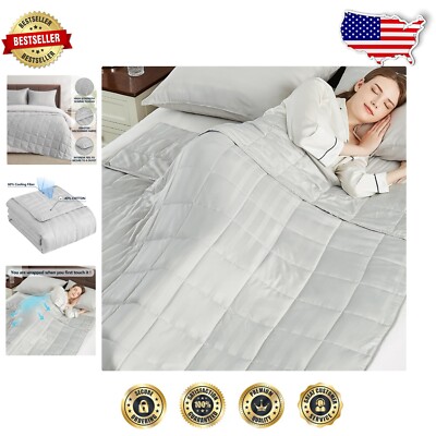 Luxurious Light Grey Weighted Blanket 60