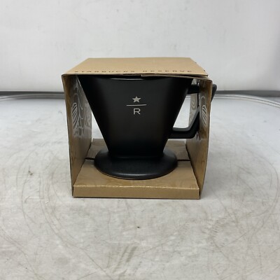 Starbucks Reserve Ceramic Dripper Pour-Over Coffee Brewer - NEW Black Rare-image