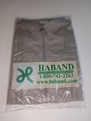 Vintage Haband Beige Casual Zip Up Jacket Wind Breaker Men’s Size XL-image