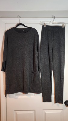 Ragazza Dark Gray Cozy Warm 2 Piece Top And Bottom Set L-image