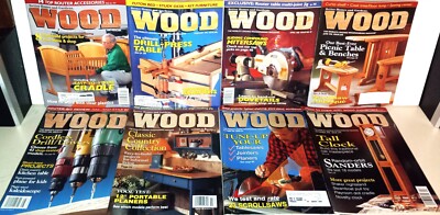 Lot of 8 Wood magazines; by Better Homes and Gardens (1996)-image