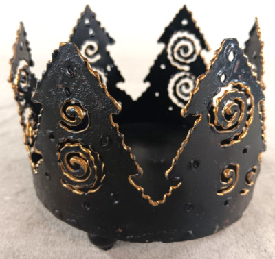 Pier 1 Imports Candle Holder Aluminum SKU 1850783 Made in Indonesia-image