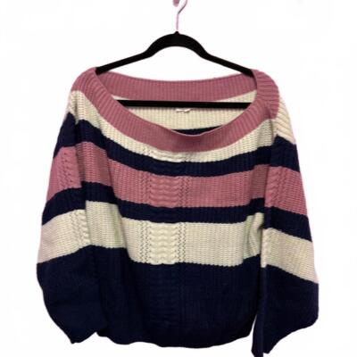 Cozy Oversized Striped Sweater-image