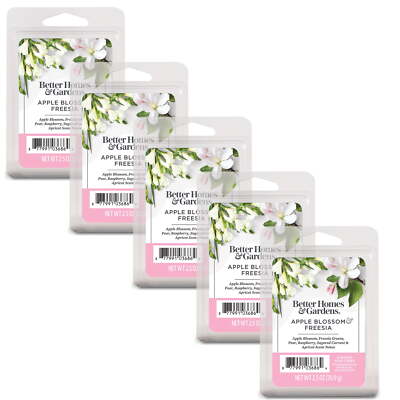 Apple Blossom Freesia Scented Wax Melts, Better Homes & Gardens, 2.5 oz (5-Pack)-image