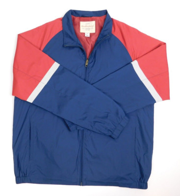 Original Weatherproof Vintage Mens Wind Breaker Rain Jacket Coat Size L Blue-image