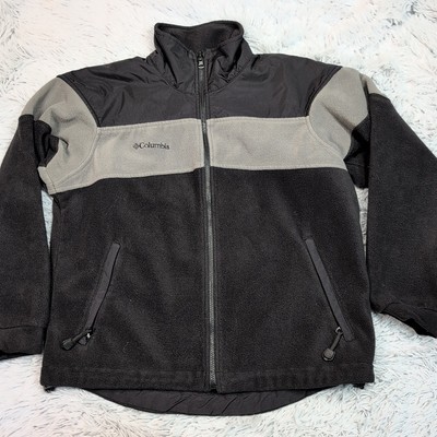 Columbia Jacket Womens M Black Gray Fleece Gorpcore Cozy Comfort Soft Pockets -image