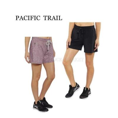 NEW  WOMEN PACIFIC TRAIL PULLON SOFT FEEL COZY SHORT SECURITY ZIP POCKET VARIETY-image