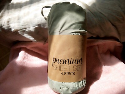 New ienjoy Premium Bed Sheet Set - Full Size - 4 PC- 1 fitted- 1 flat - 2 Pillow-image