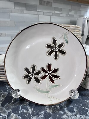 Pier 1 One Petals Stoneware Dinner plate  10.5”-image