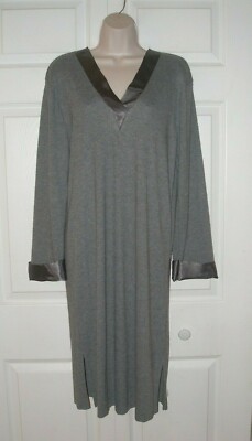 AVON Women’s Small Long Nightgown Grey Gray Sleepwear Warm Fabric New -image