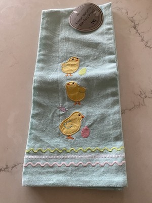 DII Kitchen Easter Towel  Pastel Blue Yellow Chicks 18