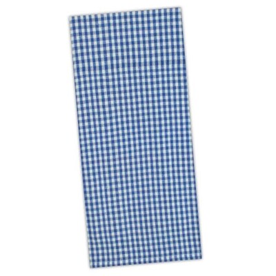 Cotton Kitchen Dish Towel - Blue & White Checkered Design 18x28 Design Imports-image