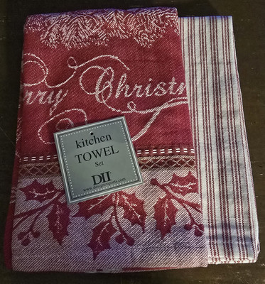 Design Imports Merry Christmas Kitchen Towel Gift Set,  2 PIECE *read*-image