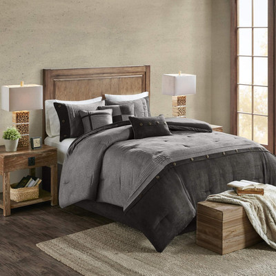 Boone Cozy Comforter Set, Faux Suede, Deluxe Hotel Styling All Season down Alter-image